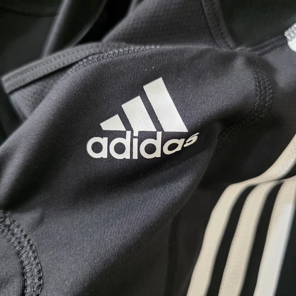 Adidas The Bib Padded Cycling Shorts Black White Women's Large Breathable Straps - Picture 4 of 15